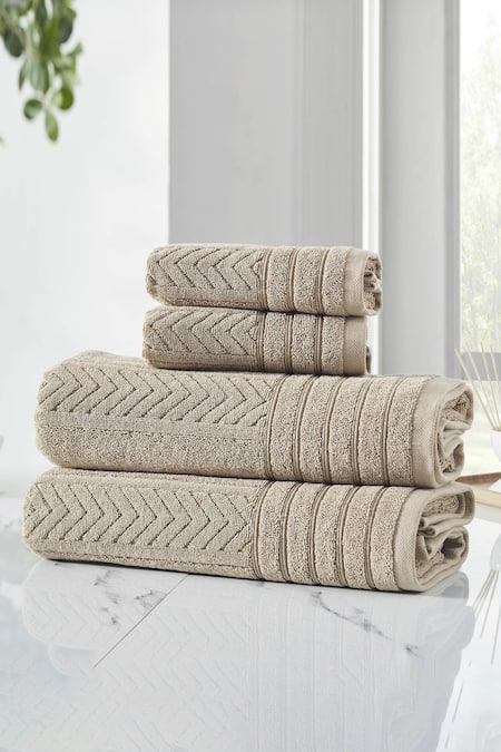 Houmn Weave Pattern Placid Towel Set 