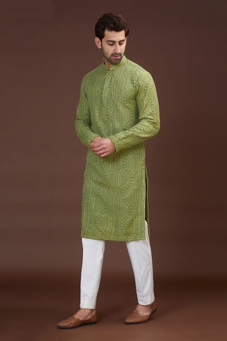 Kasbah Silk Embroidered Kurta Set 