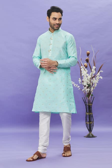 Arihant Rai Sinha Geometric Pattern Mandarin Collar Kurta 