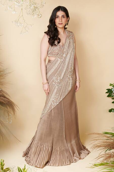 Reeti Arneja Saraang Embroidered Saree With Blouse 