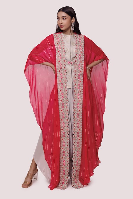 Onaya Kaftan Cape Dhoti Pant Set 