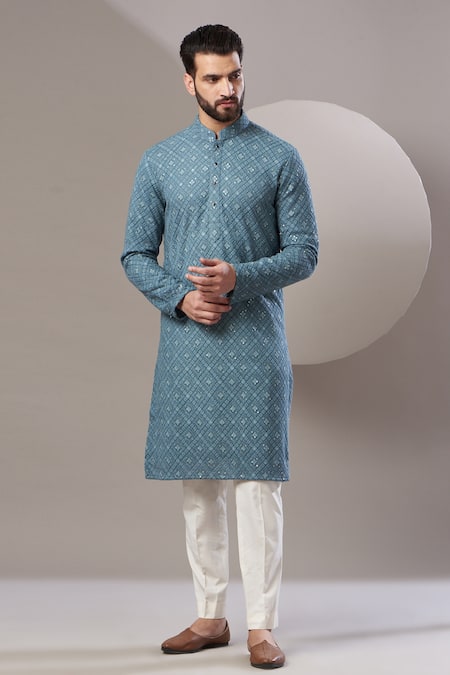 Kasbah Chikankari Embroidered Kurta Set 