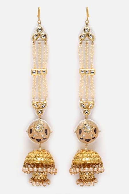 Dugran By Dugristyle Meenakari Embellished Jhumkas 