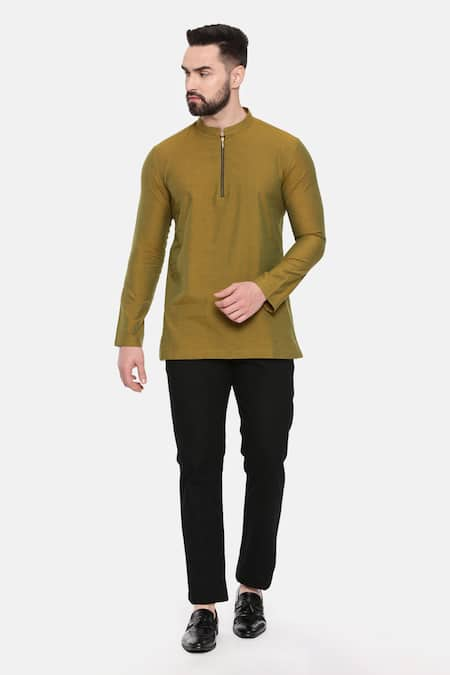 Mayank Modi - Men Malai Cotton Short Kurta 