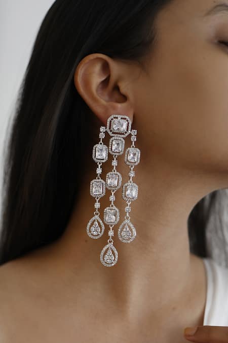 Faux Diamond Earring | Faux Diamond Earring Studs Online - Mortantra – Page  3