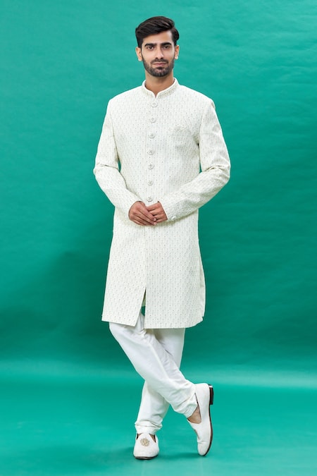 RNG Safawala Sequin Embroidered Sherwani Set 