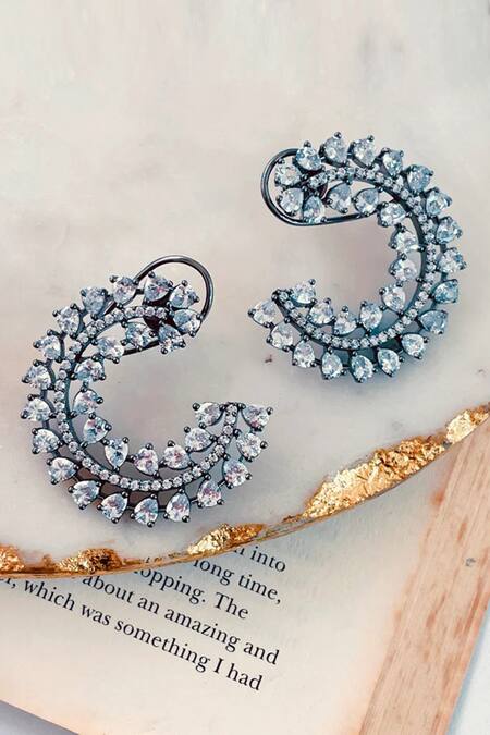 Embellished hot sale hoop earrings