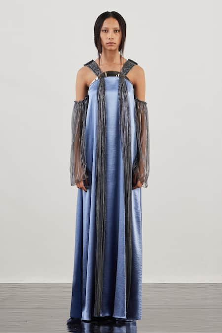 AKHL Pleated Strap Kaftan Dress 