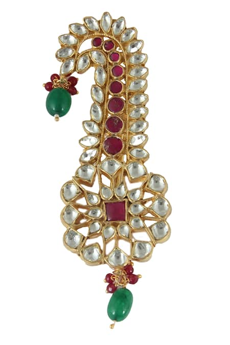 Riana Jewellery Jadtar Stone Studded & Floral Carved Kalangi 