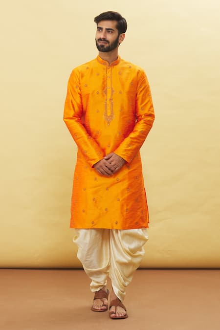 Arihant Rai Sinha Placket Embroidered Kurta & Dhoti Pant Set 