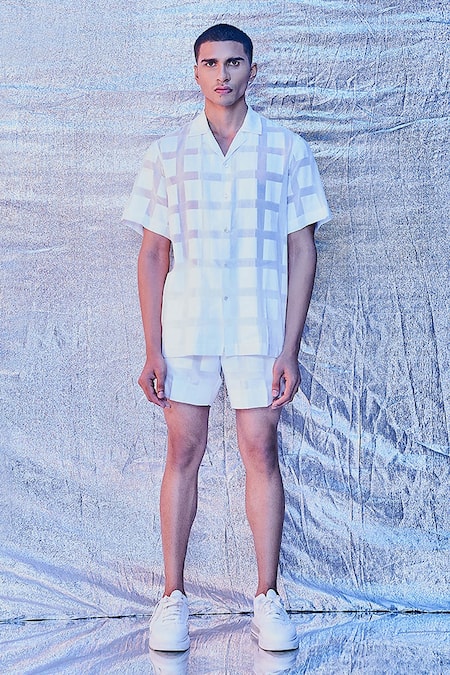 Line out line Window Pane Resort Shirt 