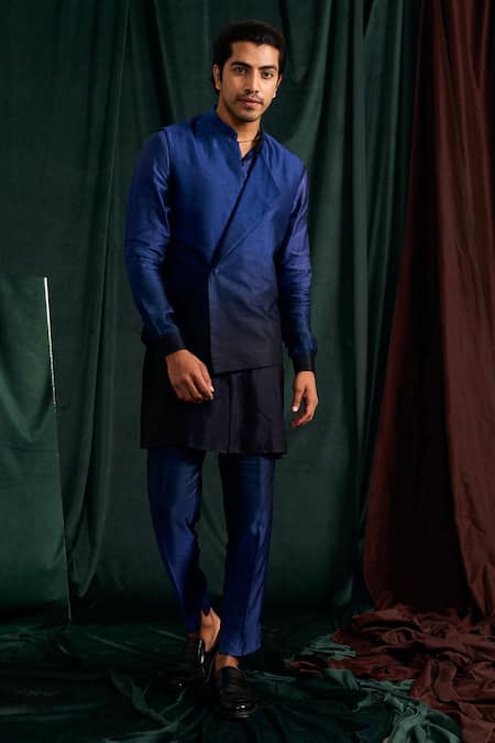 Project Bandi Ombre Kurta & Overlap Bundi Set 