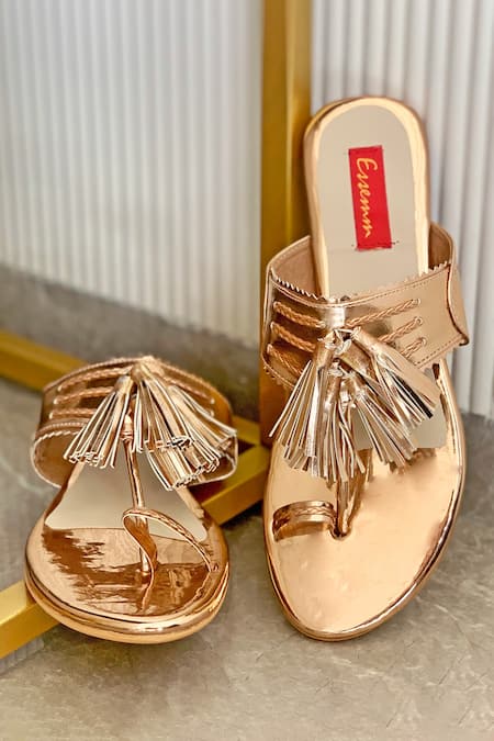 Essemm Tassy Braided Kolhapuri Flats 