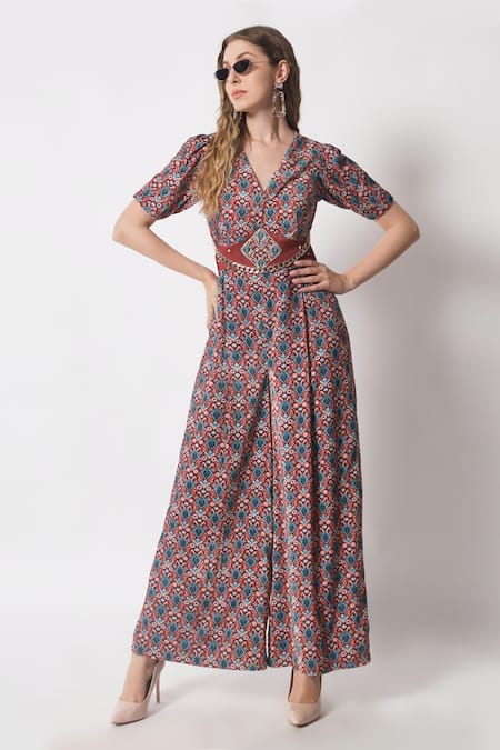 Soniya G Geometric Print Jumpsuit 