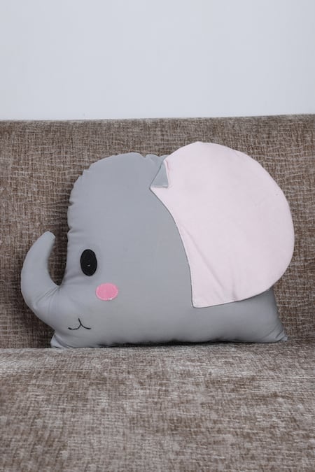 Grey shop elephant cushion