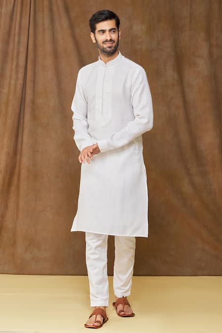 Samyukta Singhania Linen Cotton Kurta & Pant Set 