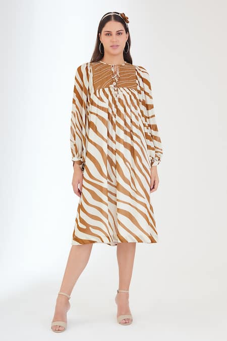 Nikasha Animal Print Midi Dress 