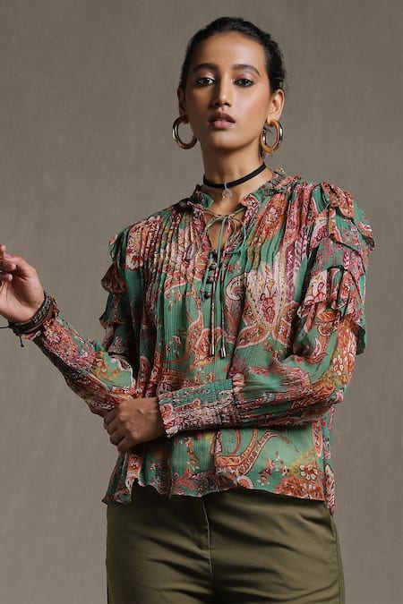 Ritu Kumar Front Tie Up Short Kurta 