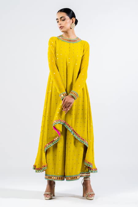 Vvani by Vani Vats High Low Hem Kurta & Palazzo Set 