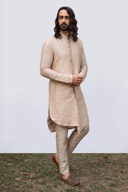 KAKA CALCUTTA Asymmetric Hem Kurta Set 