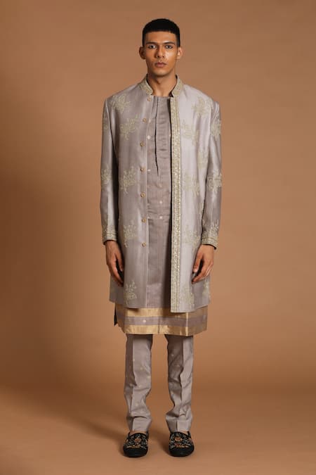 Rar Studio Hand Embroidered Dori Work Sherwani Set 