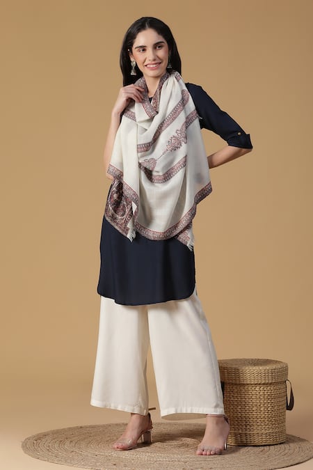Shingora Floral & Paisley Woven Stole 