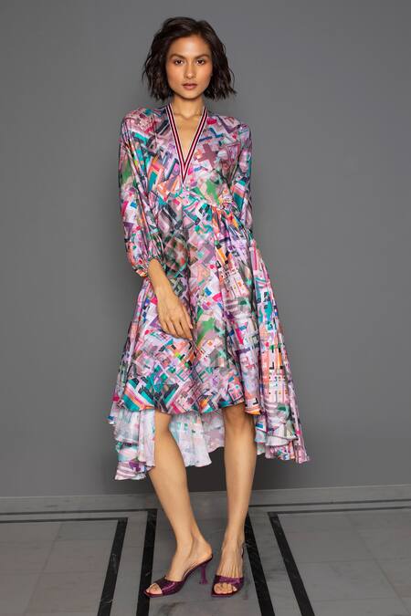 High neck hotsell kimono dress