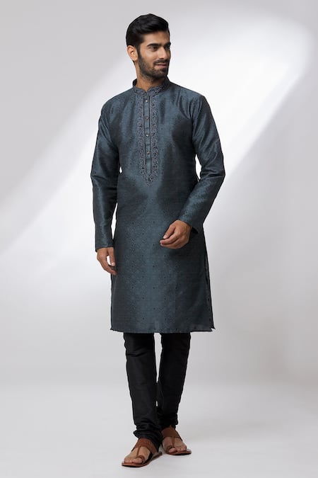 Samyukta Singhania Woven Botanical Pattern Brocade Kurta 