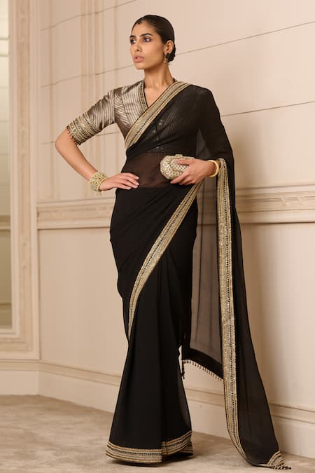 black chiffon saree and blouse at Rs 380 in Chhapiheda | ID: 2852673048297-sgquangbinhtourist.com.vn