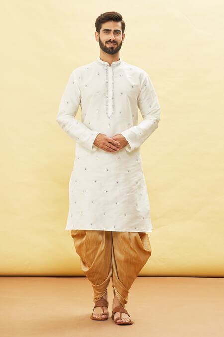 Arihant Rai Sinha Floral Pattern Full Sleeve Kurta & Dhoti Pant Set 