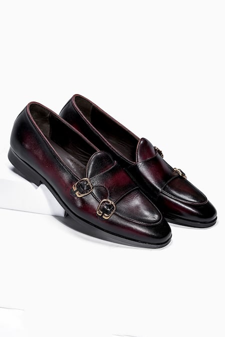 Amrit Dawani Plain Toe Buckle Loafers 