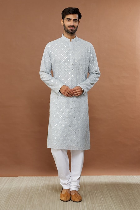 Aham-Vayam Kaanchkaari Embroidered Kurta & Churidar Set 