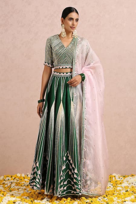 Label Nitika Gota Work Lehenga Set 