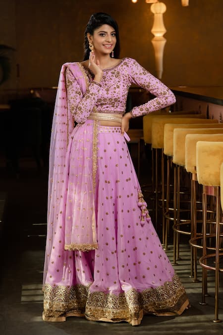 Priti Sahni Cutdana Embroidered Lehenga Set 