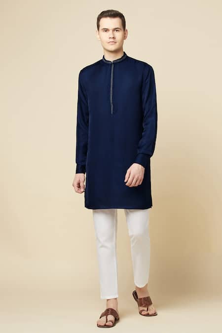 Spring Break Embroidered Placket Kurta 