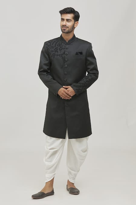 Arihant Rai Sinha Placement Floral Embroidered Sherwani Set 