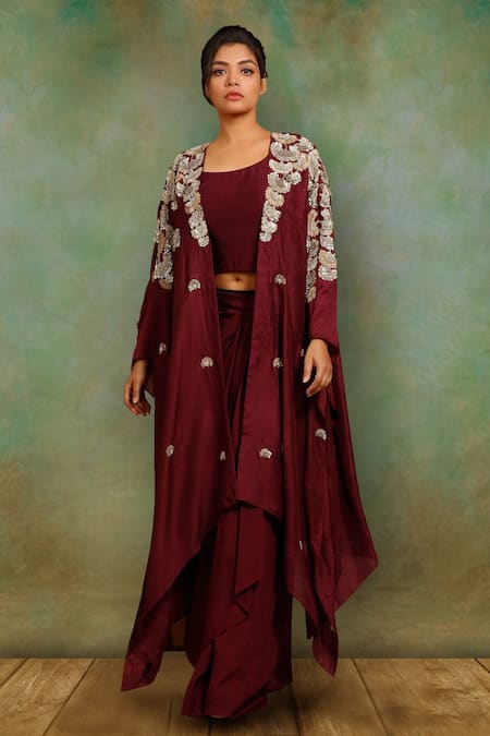 Garo Kaftan & Draped Skirt Set 