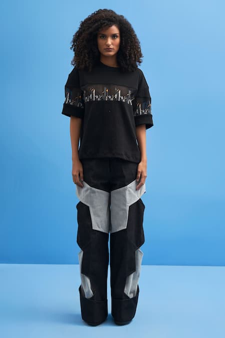 Siddhant Agrawal  Coastline Embroidered T-Shirt 
