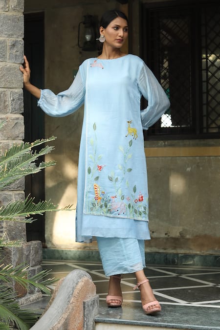 Desert Shine by Sulochana Jangir Round Neck Kurta & Pant Set 