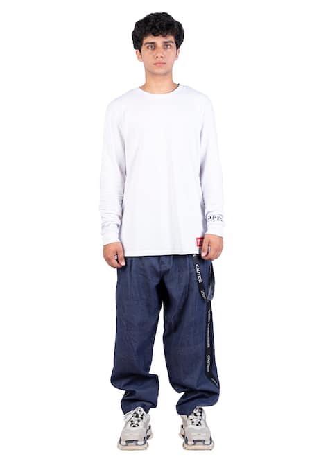 Theorem Cotton Denim Loose Fit Trouser 