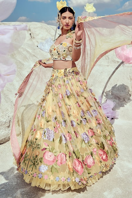 Nikita Vishakha Resham Embroidered Lehenga Set 