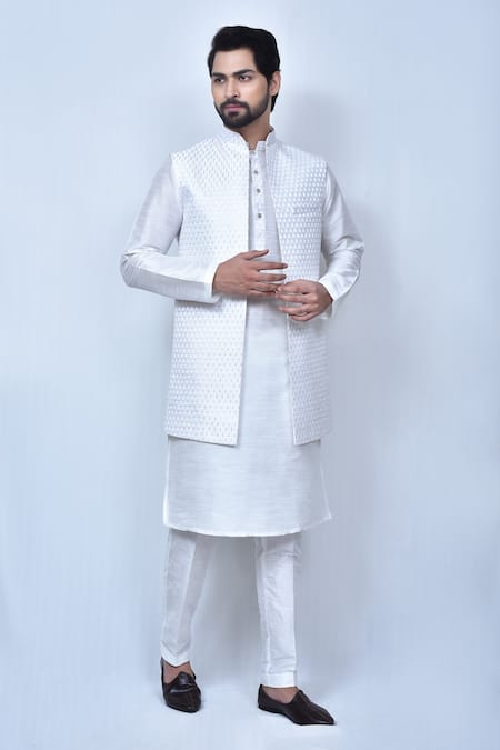 Arihant Rai Sinha Embroidered Open Jacket & Kurta Set 