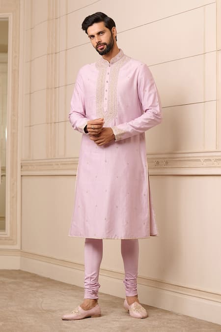 Tarun Tahiliani Chanderi Embroidered Kurta Set 