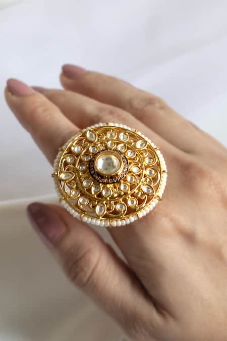 Darshini Designs Yellow Alloy Kundan Ring for Girls and Women Alloy Ring  Price in India - Buy Darshini Designs Yellow Alloy Kundan Ring for Girls  and Women Alloy Ring Online at Best