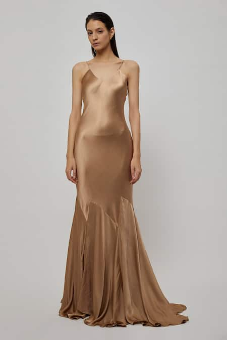 Deme by Gabriella Satin Strappy Gown 