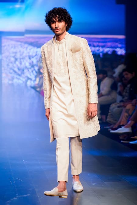 Anushree Reddy Halo Open Front Sherwani Set 