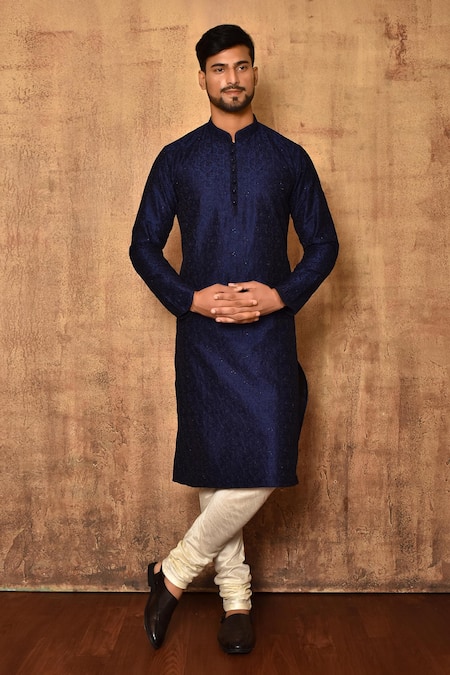 Arihant Rai Sinha Hand Work Straight Kurta & Pyjama Set 