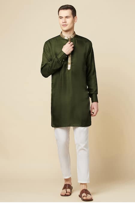 Spring Break Embroidered Placket Kurta 