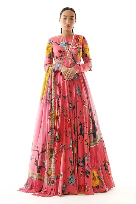 Mahima Mahajan Florette Print Anarkali With Dupatta 