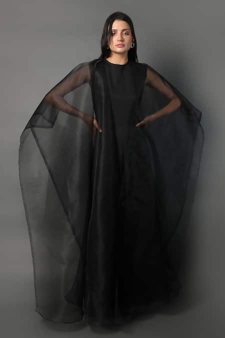 Swatee Singh Organza Drape Jumpsuit 